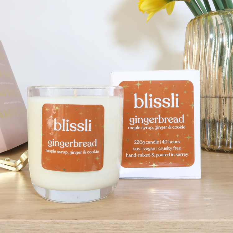 gingerbread – maple syrup, ginger &amp; cookie 220g soy candle