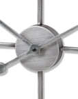 Brushed Silver Heart Wall Clock