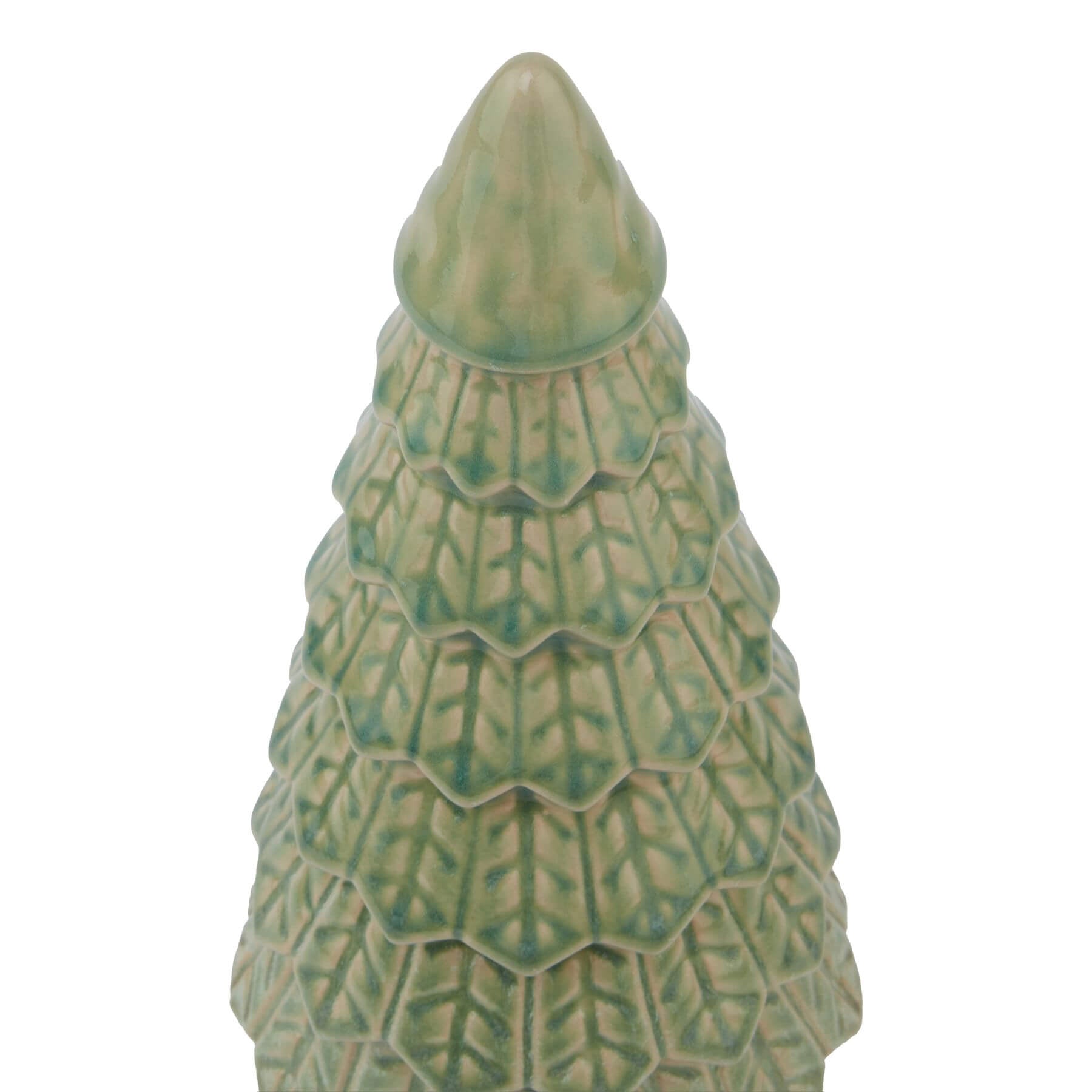 Elegant Light Green Ceramic Fir Tree | Decorative Holiday Piece