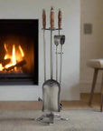 Antique Pewter Fire Tool Set
