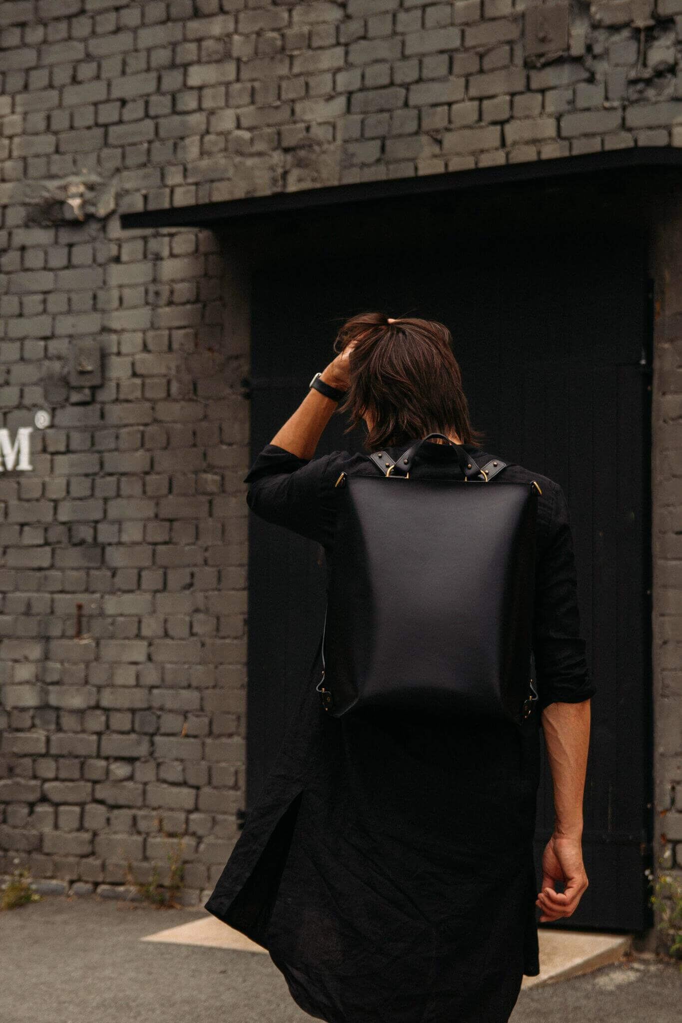 Convertible Leather Backpack/Shoulder Bag by Stella Soomlais