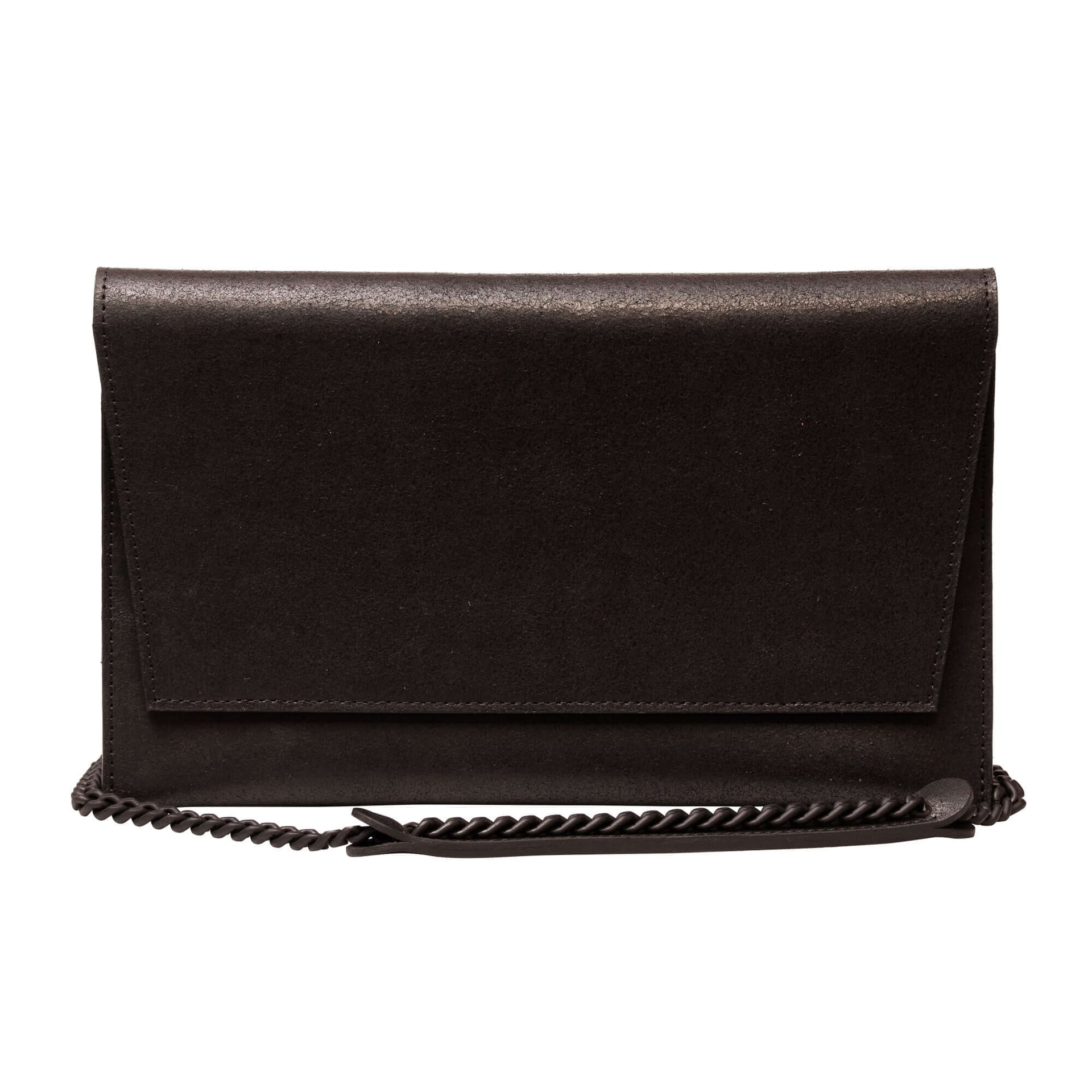 Black Matte Leather Shoulder Bag – Versatile &amp; Handmade by RR at brixbailey.com