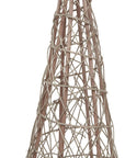 Festive LED Wicker Christmas Tree with Star Large 130cm