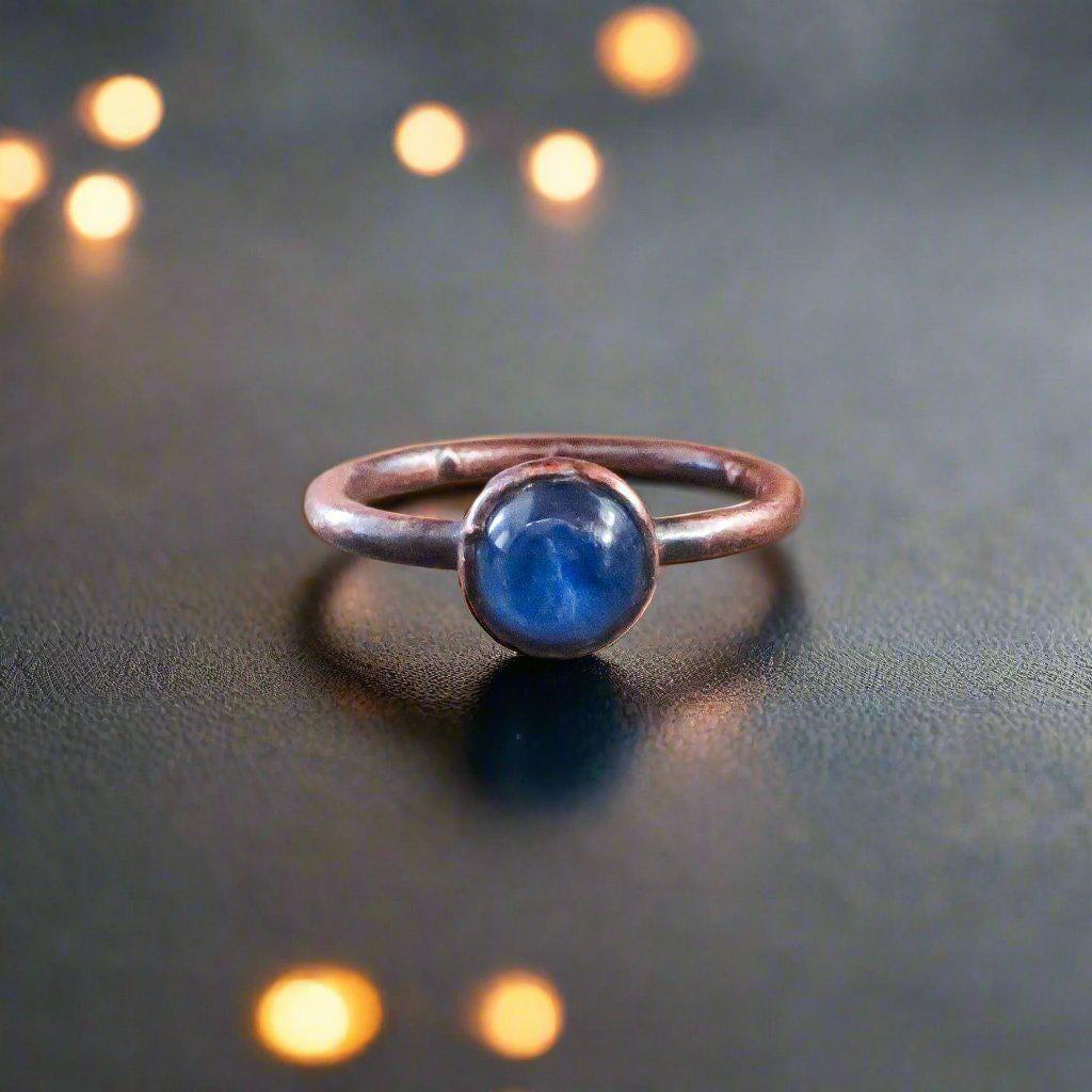 Blue Kyanite Ring – Electroformed Copper | Handmade by Blackbird &amp; Sage