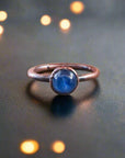Blue Kyanite Ring – Electroformed Copper | Handmade by Blackbird & Sage