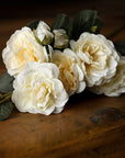 Elegant Soft White Cottage Rose Stem | Classic Floral Decor