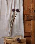 Burgundy Aster Spider Mum Stem Artificial Flower Foliage