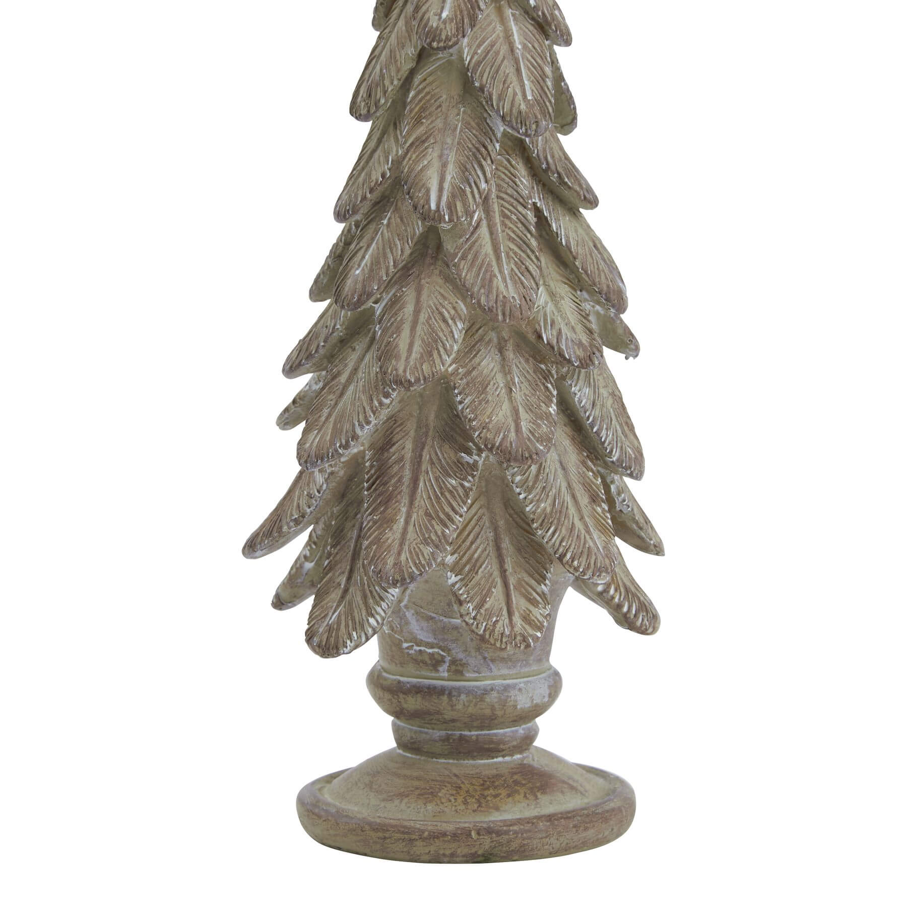 Spruce Tree Sculpture in Natural Brown