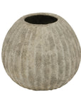Round Ceramic Vase in Light Grey