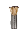 Rustic Pewter Log Bucket with Built In Match Holder