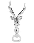 Vintage Silver Nickel Stag Bottle Opener | Rustic Barware