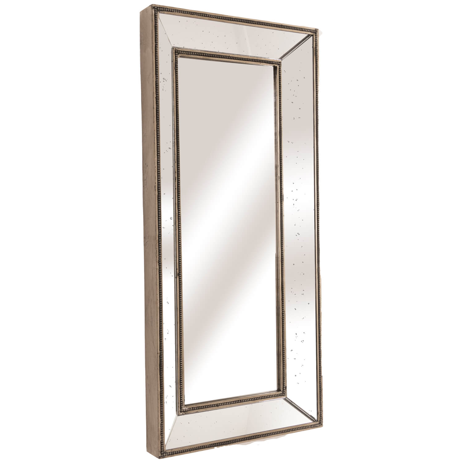 Handcrafted bronze-framed wall mirror with warm metallic finish, 120cm tall, for modern or traditional interiors. by Sostter at brixbailey.com