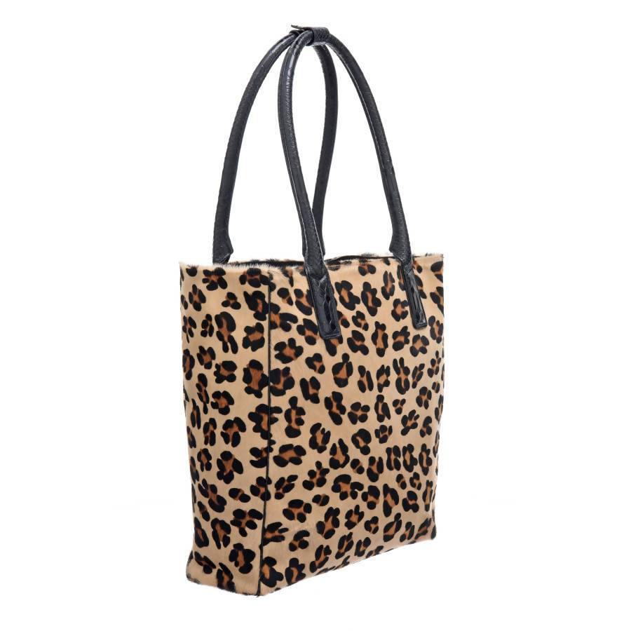NEW Leopard Leather Day Tote Bag