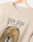 Snuggle in Style – Red Chow Chow Ladies Oversized Sweatshirt!