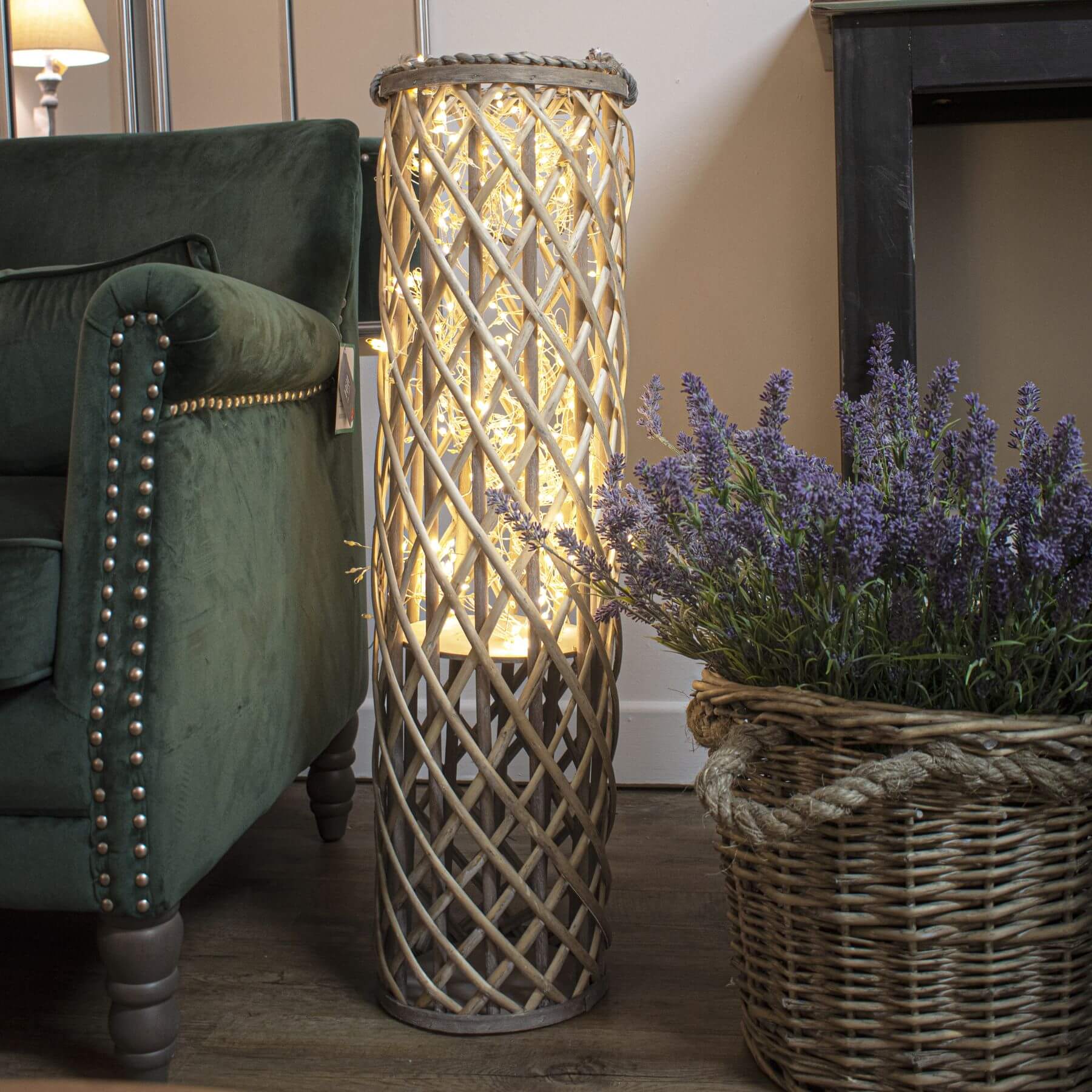 9ft Warm White LED String Lights with Eight Lighting Modes