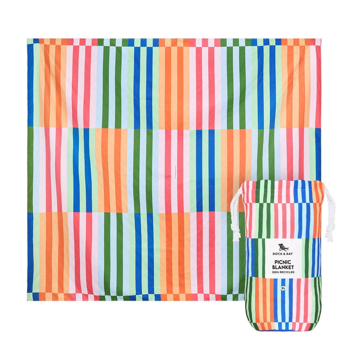 Dock &amp; Bay Picnic Blanket - Sugar Sorbet: Large (170x170cm)