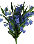 Pack of 6 x 100cm Trumpet Artificial Flower Stem Blue-0