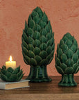 Handcrafted Green Artichoke Ceramic Ornament Mediterranean Decor