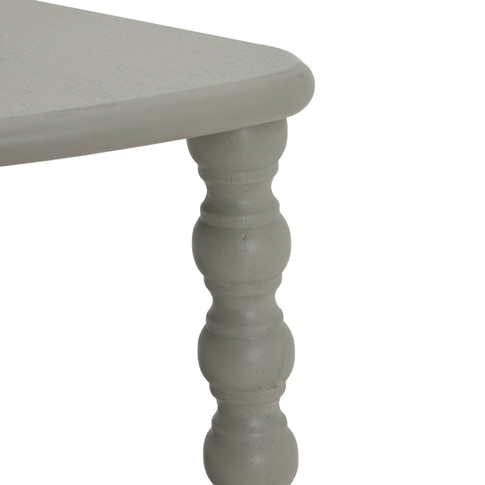 Three Tier Half Moon Table Soft Grey
