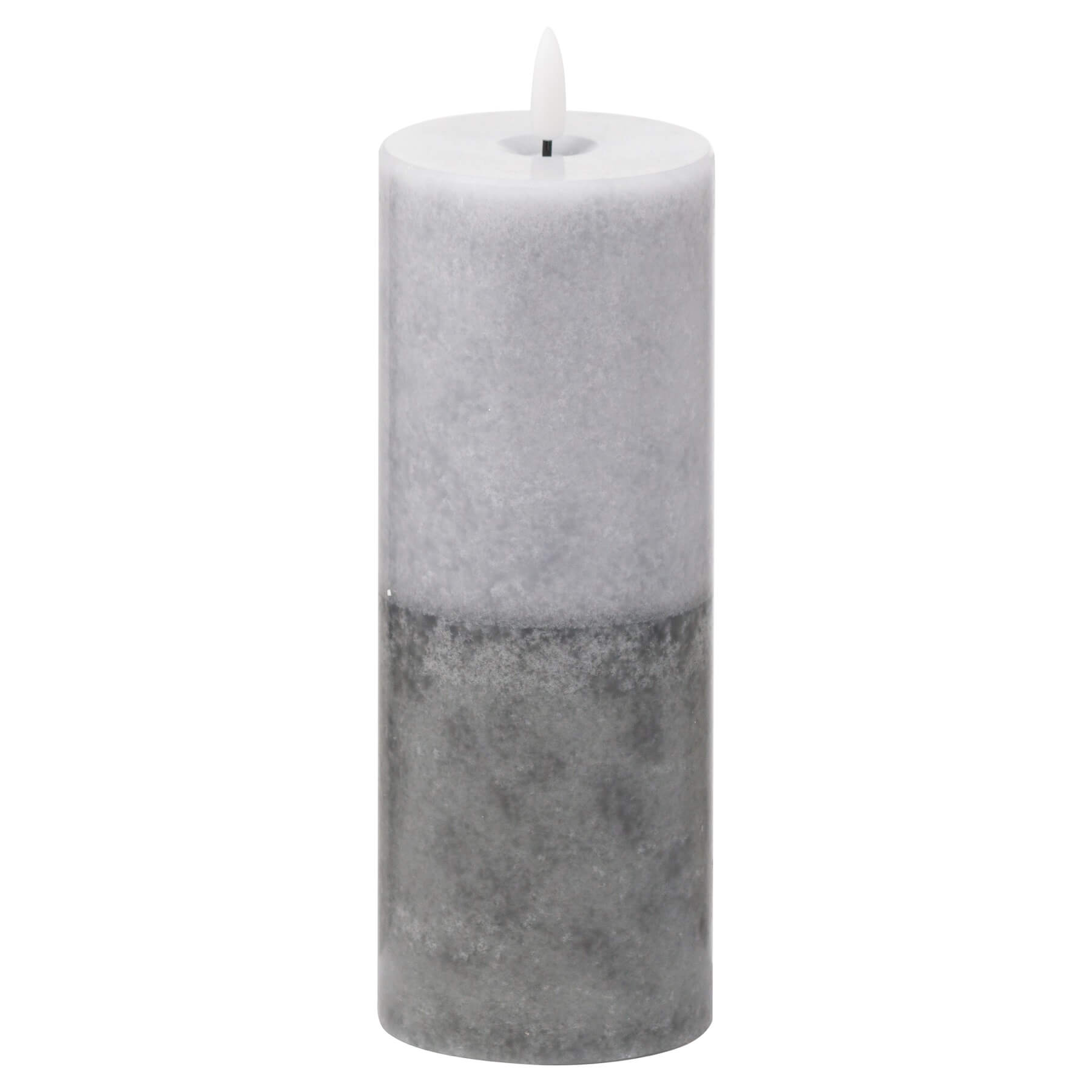 Luxe 3x8 Stone LED Candle | Elegant Natural Glow