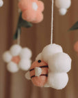 Handmade Pink Bees baby mobile-5