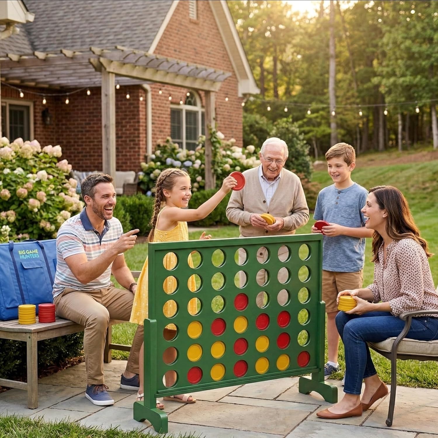 Jumbo 4 Connect Four Game - Indoor &amp; Outdoor