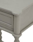 Grey Side Table with Drawer for Small Spaces