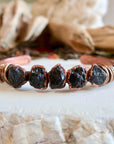 Raw Black Tourmaline Cuff - Protection | Handmade By Blackbird & Sage