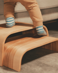 Adjustable Wooden Step Stool Pair