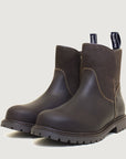 Quebec Waterproof Zip Up Ankle Boots - Brown