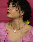 Pomegranate Hoop Earrings