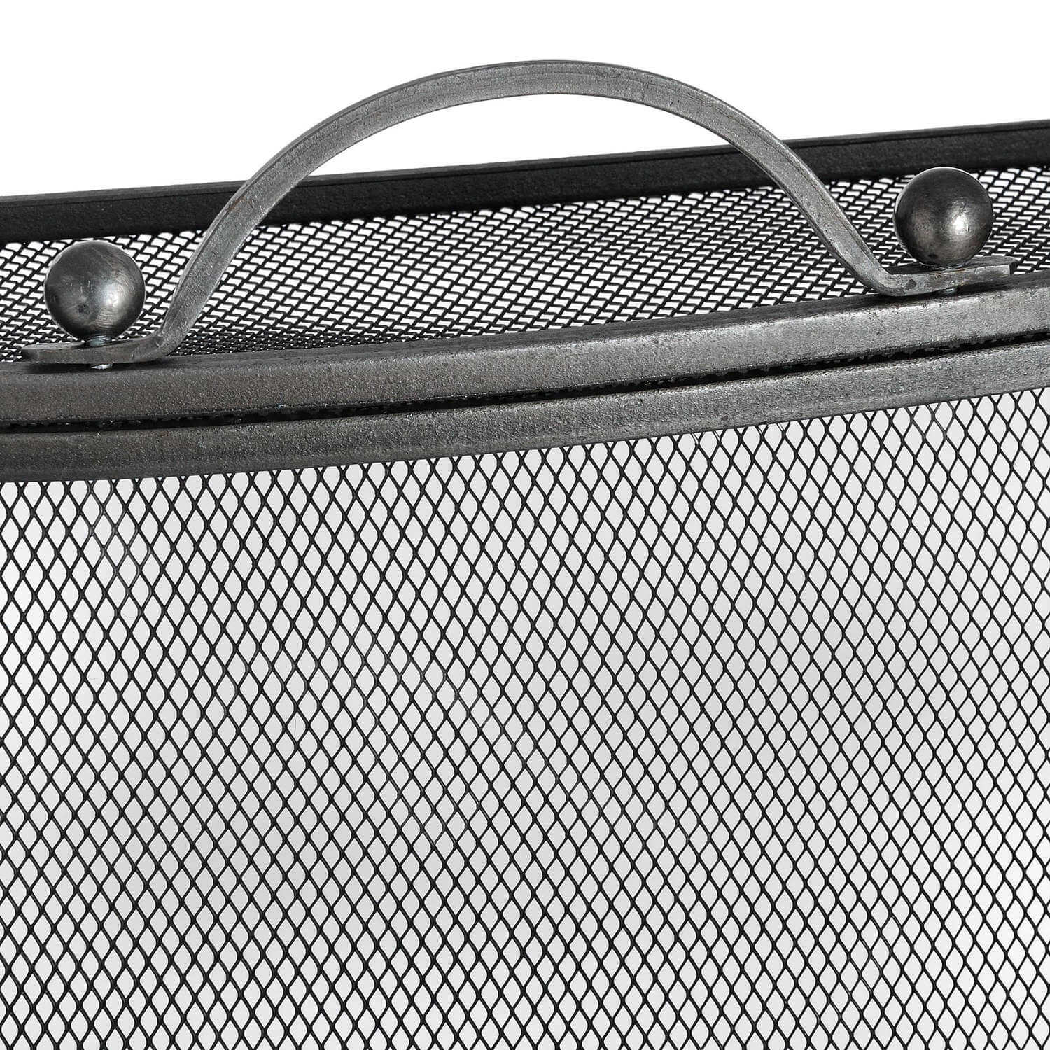 Antique Pewter Mesh Fireguard | Stylish &amp; Protective
