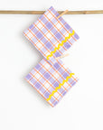 Purple and Yellow Napkins, Set of Two