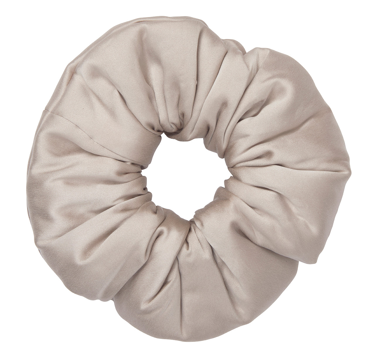 Antique Gold Oversized Organic Stretch Silk Scrunchie