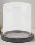 Small Grey Ceramic Hurricane Lantern