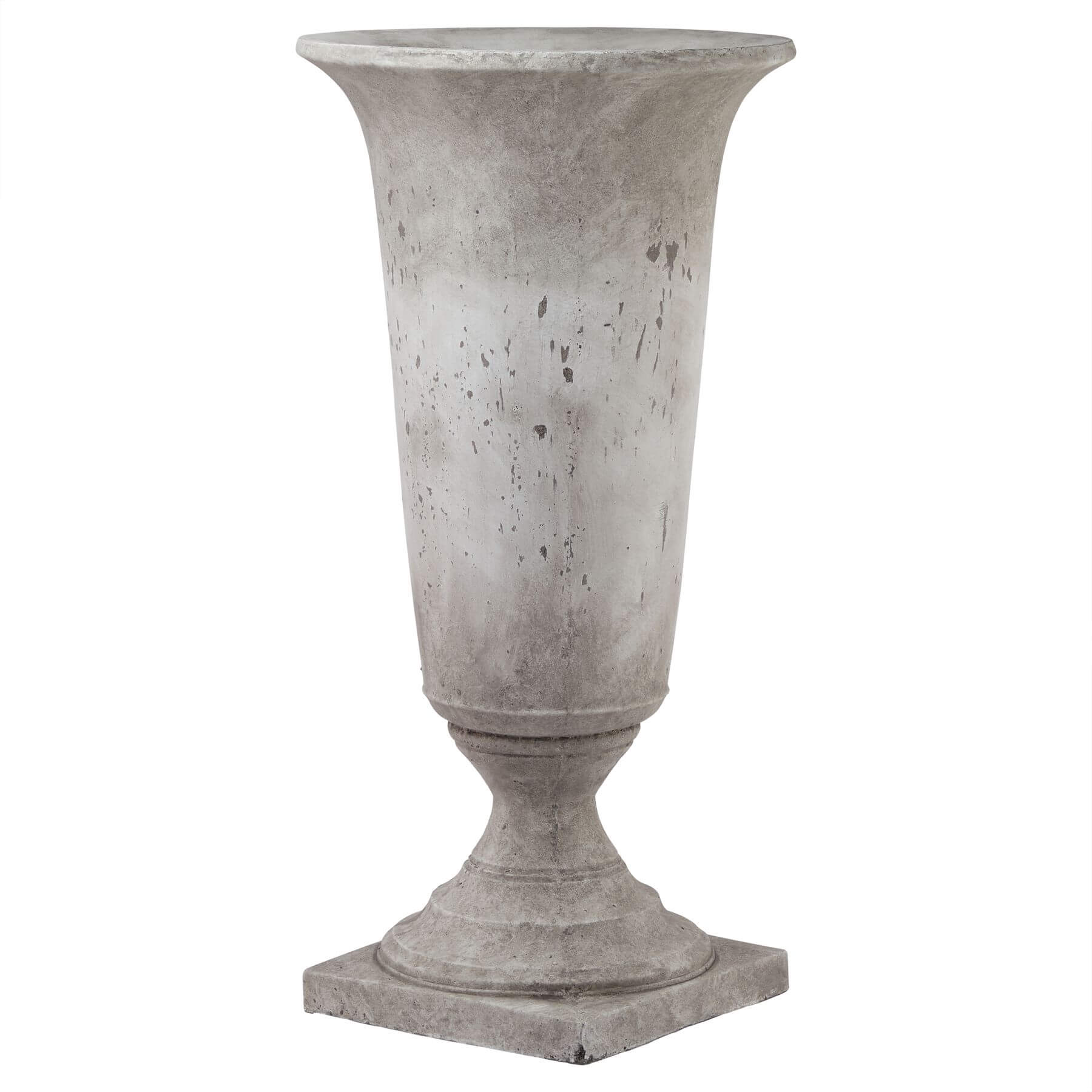 Elegant Tall Stone-Look Urn Planter | Durable Garden Decor
