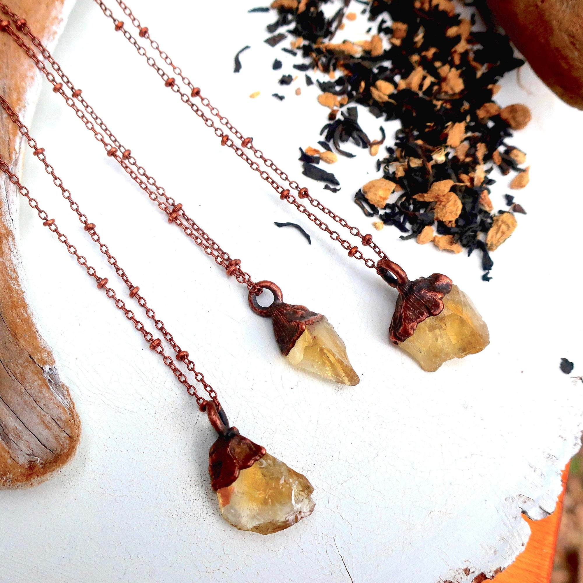 Copper Citrine Necklace - Abundance | Handmade by Blackbird &amp; Sage