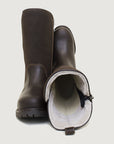 Quebec Waterproof Zip-up Wool Lined Boots - Brown