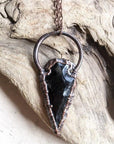 Arrowhead Obsidian Necklace Talisman | Handmade by Blackbird & Sage