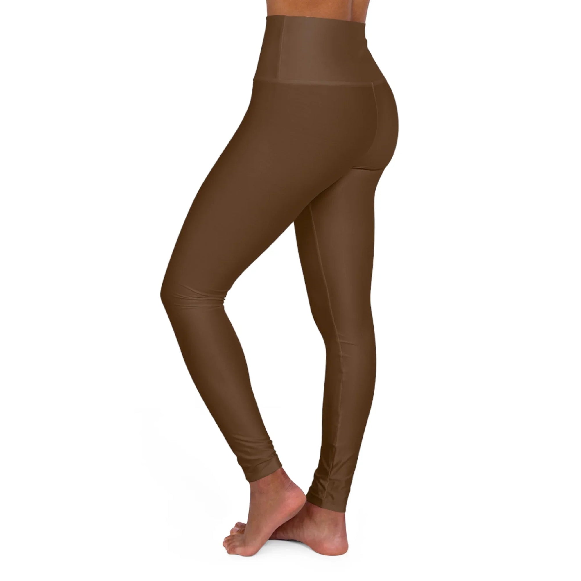 🌿 Organic Cotton Yoga Pants Brown – High-Waisted, Breathable, Sustainable Activewear by Yune Yoga-2
