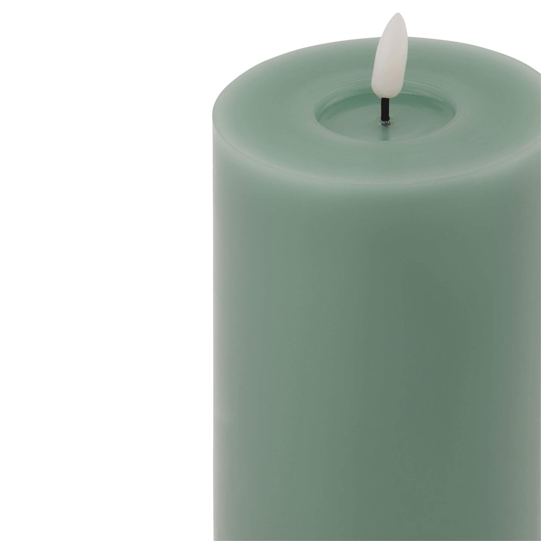 Sage Green LED Wax Candle with Melt Effect