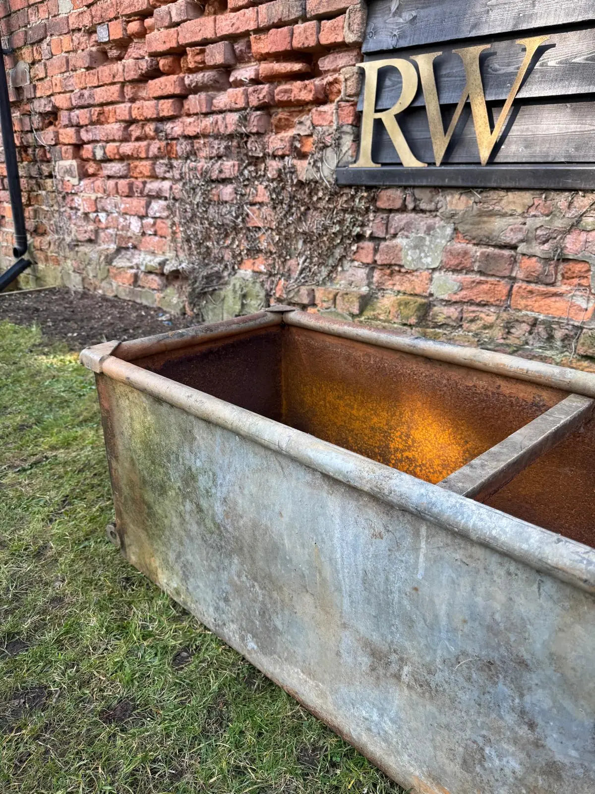 Reclaimed Galvanised Trough Garden Planter /  Raised Bed Plant Tree Shrub Herb Pot CC