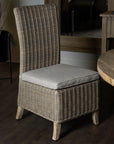Outdoor Dining Chair in Beige for Patio Seating