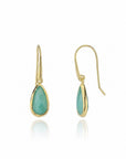 Simi Teardrop Gemstone Earrings: Pariba Onyx