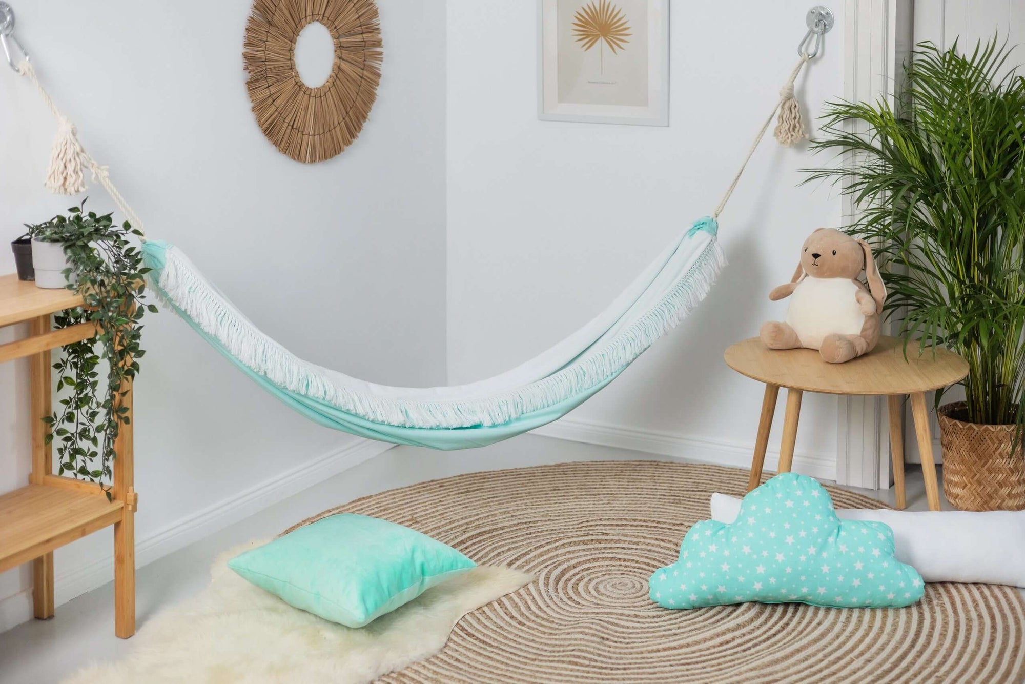 Blue Lagoon Hammock: Ultimate Comfort &amp; Safety - Handmade, Cozy, and Stylish for Family Relaxation by Sówka at www.brixbailey.com
