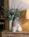 Tall Grey Ceramic Vase