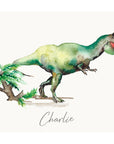 T-Rex - Tyrannosaurus Personalised Dinosaur Watercolour Print