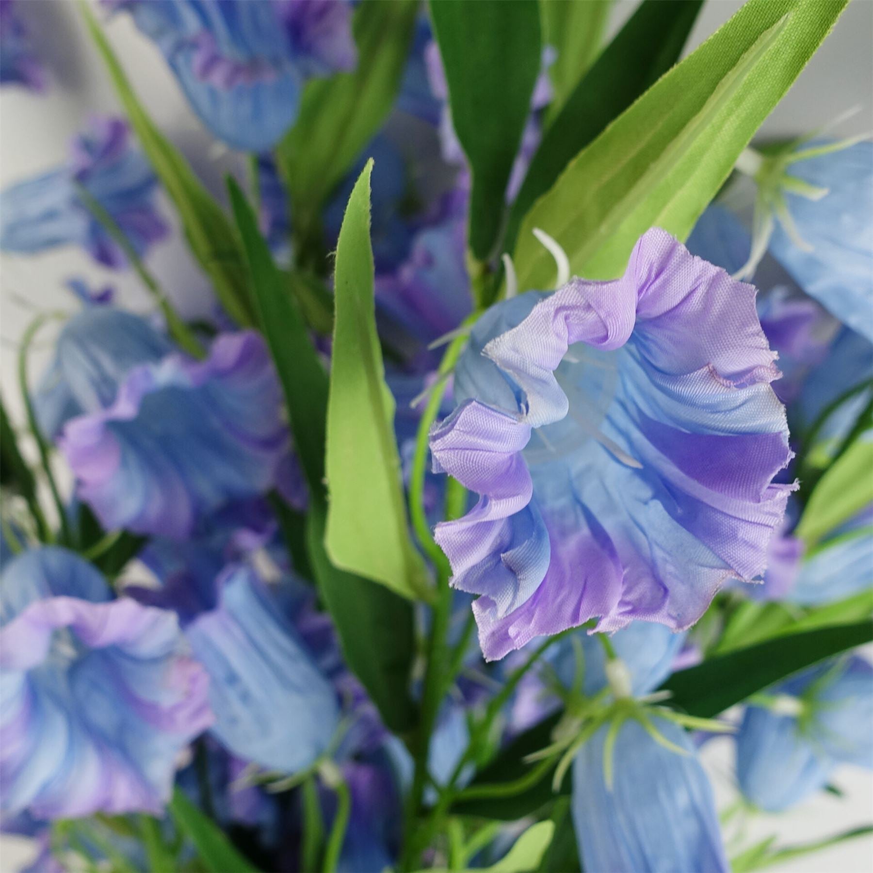 Pack of 6 x 100cm Trumpet Artificial Flower Stem Blue-4