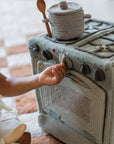 Handmade Textile Toy Stove & Storage Basket - Montessori-Inspired Play Kitchen by Lorena Canals at www.brixbailey.com