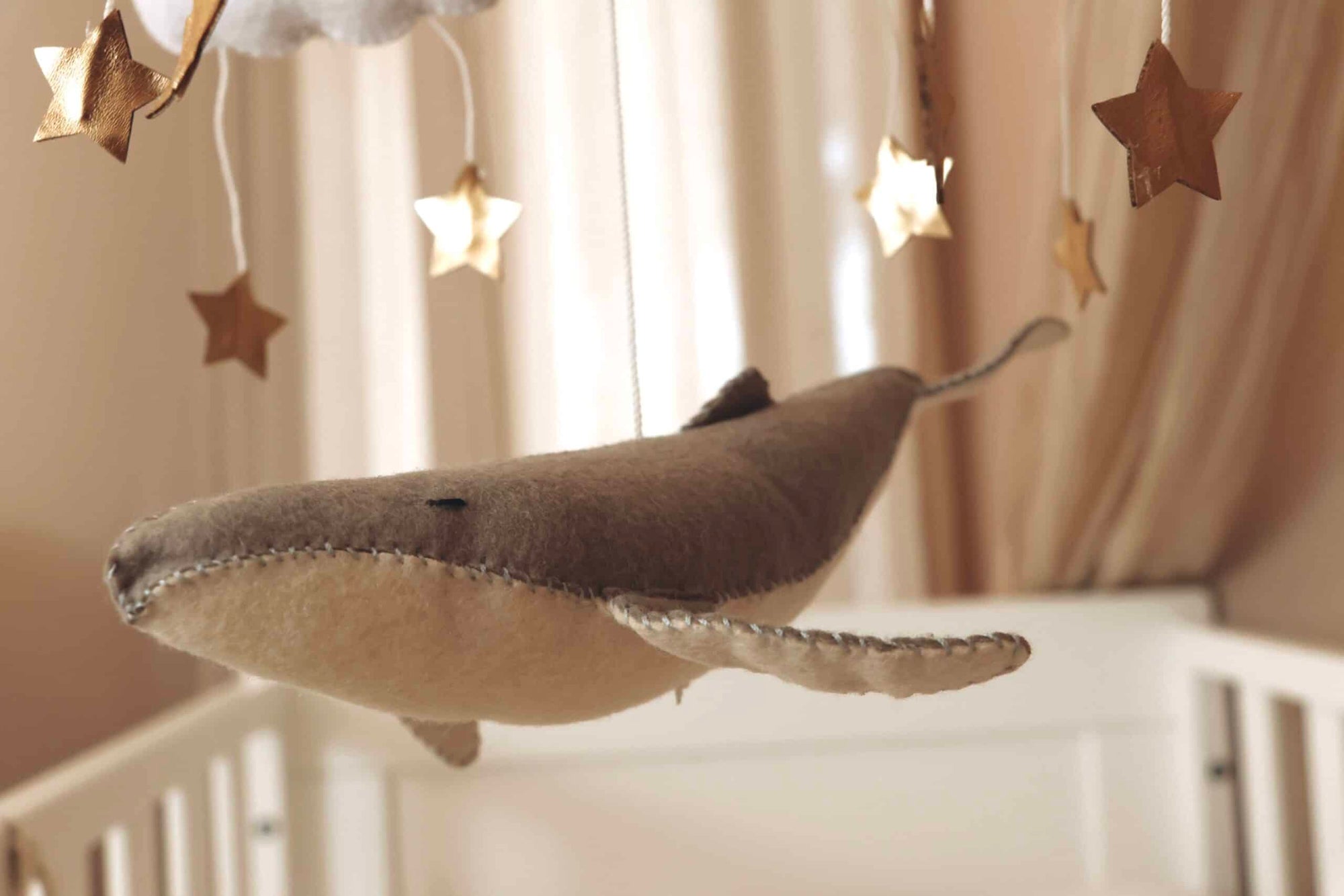 Handmade Whale &amp; Balloons baby mobile-6